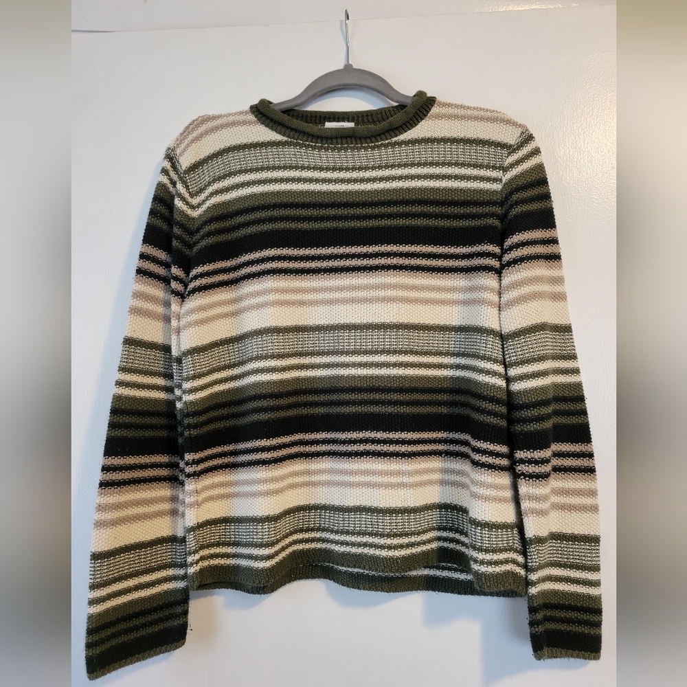 W's M Vintage Carolina Colours Pullover Sweater in Neutral Stripes